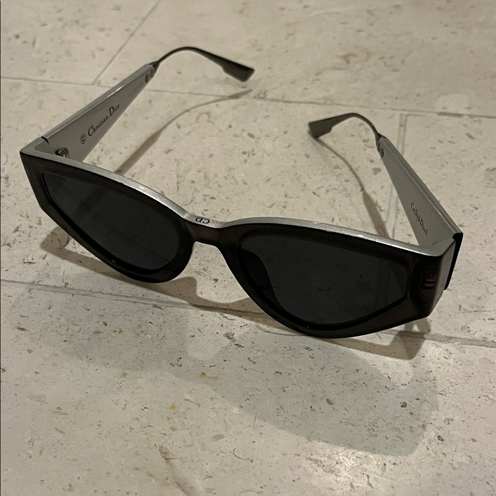 Dior Black and Silver Sunglasses